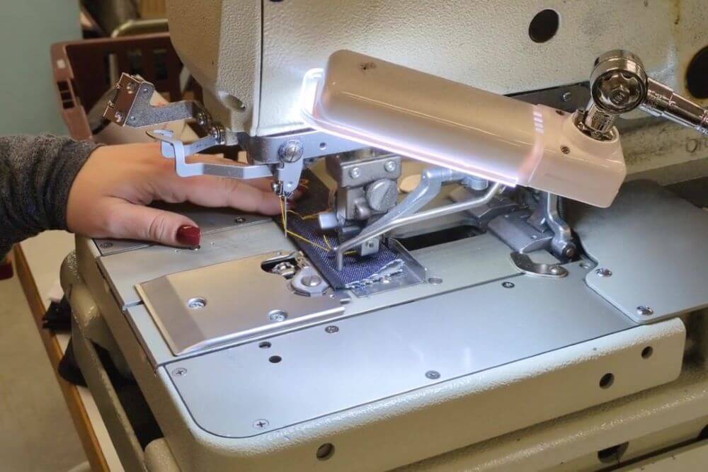 Button holes are sewed